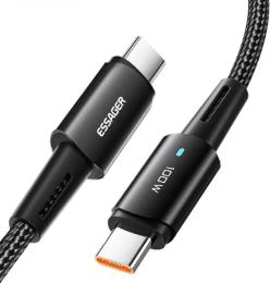 Дата-кабель Essager Sunset EXCTT1-CGA01 USB Type-C (тато)  -  USB Type-C (тато) 2m Black 100W