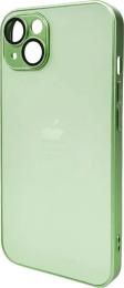 Чохол-накладка Infinity AG Glass Matt Frame Color Logo for Apple iPhone 14 Light Green