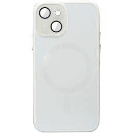 Чохол-накладка EpiK TPU + Glass Sapphire Midnight with MagSafe для Apple iPhone 14 White