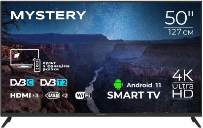 Телевізор Mystery MTV-5060UDT2 Black 50