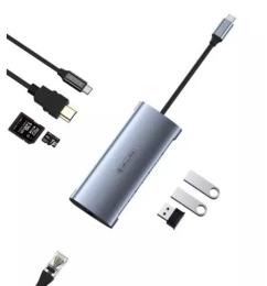 USB-хаб Jellico HU-81 USB-C Gray