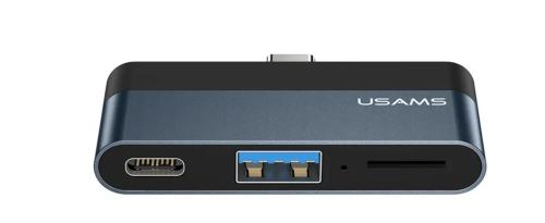 USB-хаб USAMS US-SJ491 Type-C Mini Hub Dark Gray