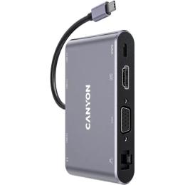 USB-хаб Canyon 8 port USB-C Hub DS-14 (CNS-TDS14) Gray
