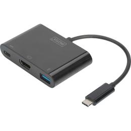 USB-хаб Digitus USB Type-C HDMI Multiport Adapter DA-70855 Black