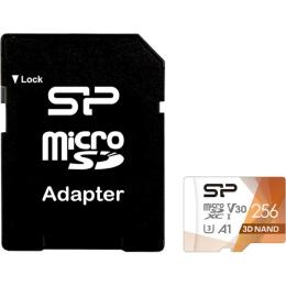 Карта памяті Silicon Power Superior Pro Colorful microSDXC 256GB UHS-I U3 V30 A1 Class 10 + SD-adapter (SP256GBSTXDU3V20AB)