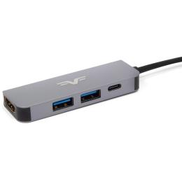 USB-хаб Frime FH-4in1.201HP Space Gray USB3.0, USB2.0, PD, HDMI