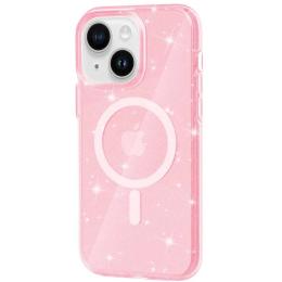 Чохол-накладка EpiK TPU Galaxy Sparkle (MagFit) для Apple iPhone 15 Pink