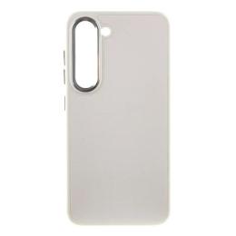 Чохол-накладка EpiK Bonbon Leather Metal Style для Samsung Galaxy S22 + White