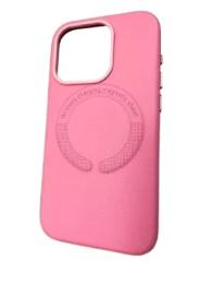 Чохол-накладка Infinity Leather Case MagSafe для iPhone 15 Pro Hot Pink