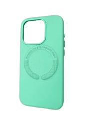 Чохол-накладка Infinity Leather Case MagSafe для iPhone 15 Pro Max Green