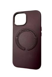 Чохол-накладка Infinity Leather Case MagSafe для iPhone 15 Pro Max Violet