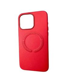 Чохол-накладка Infinity Leather Case MagSafe для iPhone 15 Pro Max Red