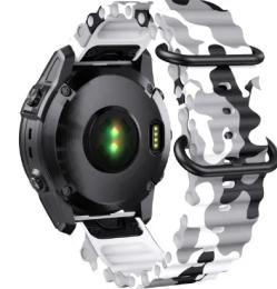 Ремінець для смарт-годинника Infinity Ocean Starp 22 mm watch band White Camo