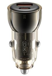 Автомобільний адаптер для телефона XO CC60 Black A30W+C30W/Simultaneous 60W