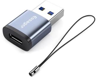Перехідник Essager Soray OTG Type-C (мама) - USB-A (тато) Gray (EZJCA-SRB0G)