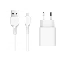 Мережевий зарядний пристрій для телефона Jellico C5 1USB 2.1A + micro cable White