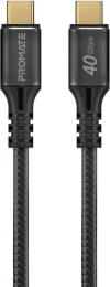 Дата-кабель Promate powerbolt240-1m USB Type-C (тато)  -  USB Type-C (тато) 1m Black
