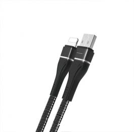 Дата-кабель WUW X112 USB (тато)  -  Lightning (тато) 1m Black