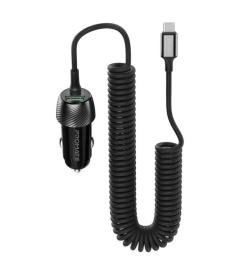 Автомобільний зарядний пристрій для телефона Promate PowerDrive-33PDC Black (powerdrive-33pdc.black)