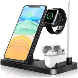 Бездротовий зарядний пристрій Infinity Andowl Dock Q-CD60 Black 4в1