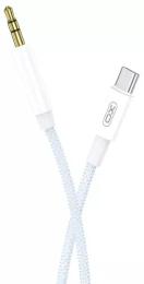 Аудіо-кабель XO NB-R211B Type-C (тато)  -  3.5mm (тато) 1m Blue White