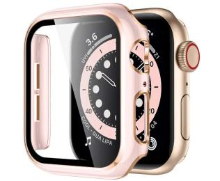 Чохол для смарт-годинника Hoco Premium Case для Apple Watch 7/8 41mm Pink + скло
