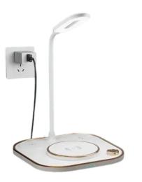 Бездротовий зарядний пристрій Infinity PD-X3 15W 5in1 White + Led лампа