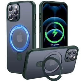 Чохол-накладка Infinity MK Matte Magnetic для Apple iPhone 15 Pro Max Green + тримач