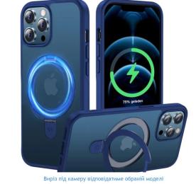 Чохол-накладка Infinity MK Matte Magnetic для Apple iPhone 15 (6.1) Blue + тримач