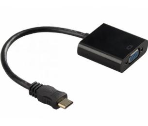 Перехідник Voltronic YT-C-mnHDMI (M)/VGA (F)  -  B mini HDMI (тато)  -  VGA (мама) 0.3m