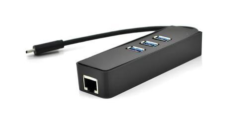USB-хаб Voltronic YT-TCA3H3 + Et-W Black 3хUSB 3.0 + 1 Gigabit Lan