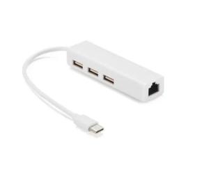 USB-хаб Voltronic CM-XTC-3USB/RG-45 White