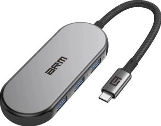 USB-хаб ArmorStandart Type-C to HD4K + PD + 3 USB + TF/SDcard Gray (ARM69366)