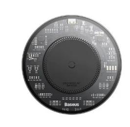 Бездротовий зарядний пристрій Baseus Simple 2 Black 15W + Кабель Type-C To Type-C 24W (1m) (CCJJ050001)