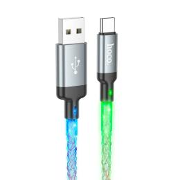 Дата-кабель Hoco U112 Shine USB Type A (тато) - USB Type C (тато) 1m Gray (6931474788801)