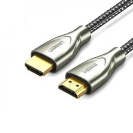 Відео-кабель Ugreen Carbon Fiber Zinc Alloy HD131 HDMI (тато) - HDMI (тато), 2m Gray (UGR-50108)