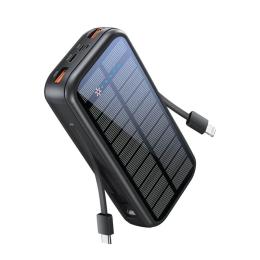 Зовнішній портативний акумулятор Promate SolarTank 20000mAh Black 20W