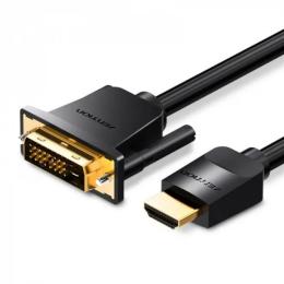 Відео-кабель Vention ABFBI DVI (тато) - HDMI (тато) 3m Black