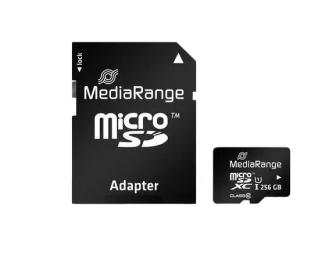 Карта памяті MediaRange microSDXC (MR946) UHS-1 Class 10, з SD адаптер, 256GB