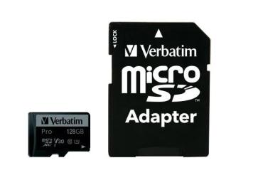 Карта памяті Verbatim Pro microSDHC (47044) 128GB Class UH-3 + SD-адаптер