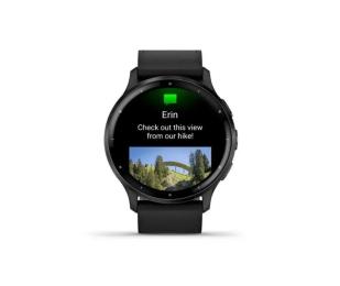 Смарт-годинник Garmin Venu 3 Slate S. Steel Bezel w. Black Case and Leather Band (010-02784-52)