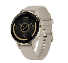 Смарт-годинник Garmin Venu 3S French Gray Case Soft Gold S. Steel Bezel w. and S. Band (010-02785-02)