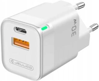 Адаптер живлення для телефона Jellico C44 1PD + 1QC 30W White