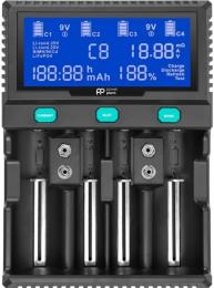 Зарядний пристрій для акумуляторів AA, AAA PowerPlant PP-A4 Black (AA620173)