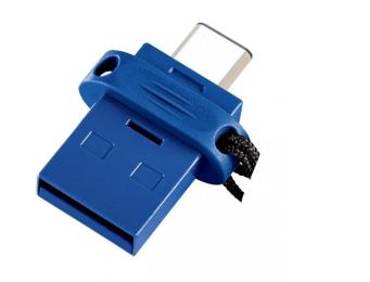Флеш память Verbatim 64GB Dual USB Drive Type-C/USB 3.0 Blue (49967)