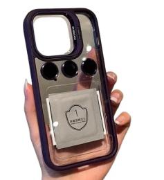 Чохол-накладка Infinity Lens Metal для iPhone 13 Pro Max Transparent Violet + скло на камеру + тримач