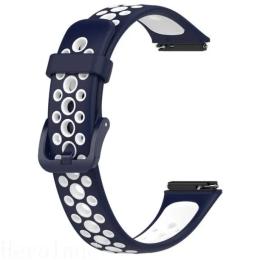 Ремінець для фітнес-браслету BeCover Vents Style для Huawei Band 7/Honor Band 7 Blue White (709442)