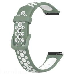 Ремінець для фітнес-браслету BeCover Vents Style для Huawei Band 7/Honor Band 7 Green White (709443)