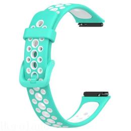 Ремінець для фітнес-браслету BeCover Vents Style для Huawei Band 7/Honor Band 7 Turquoise White (709444)