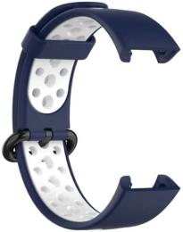 Ремінець для фітнес-браслету BeCover Vents Style для Xiaomi Redmi Smart Band 2 Blue White (709426)